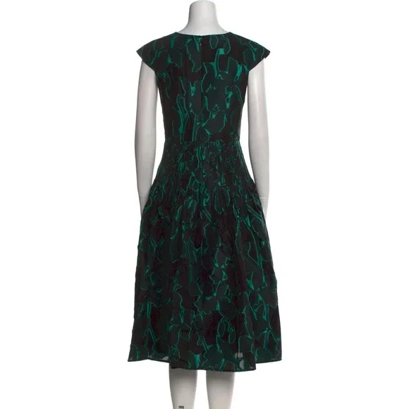 carolina herrera a line dress Carolina Herrera Cutout Bow Front Silk A-Line Dress, 4 / Black main image 1